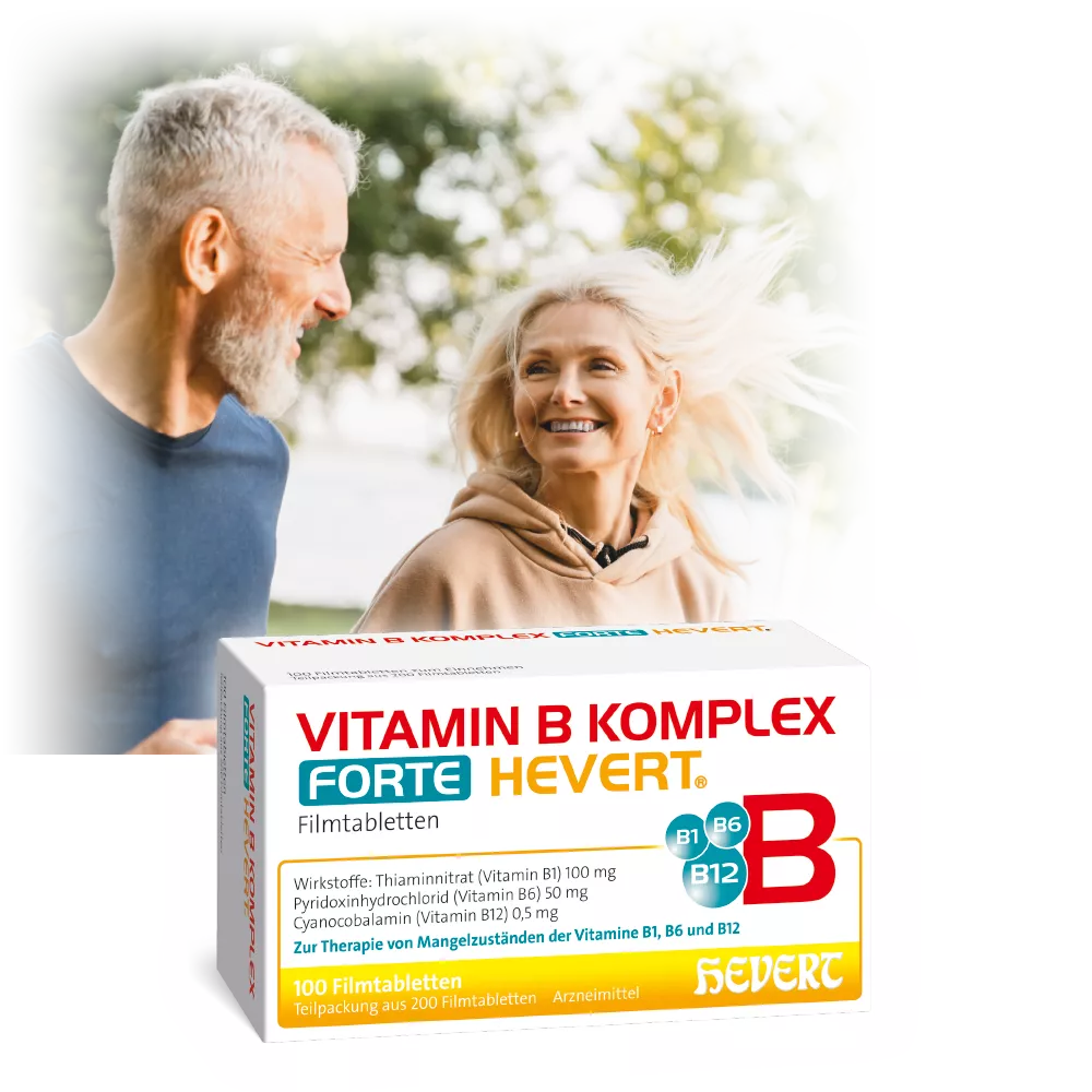 Vitamin B1, B6 & B12 hochdosiert mit Vitamin B Komplex forte Hevert
